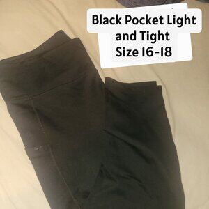 Zyia Active Black Pocket Light n Tight Hi-Rise 7/8th Legging